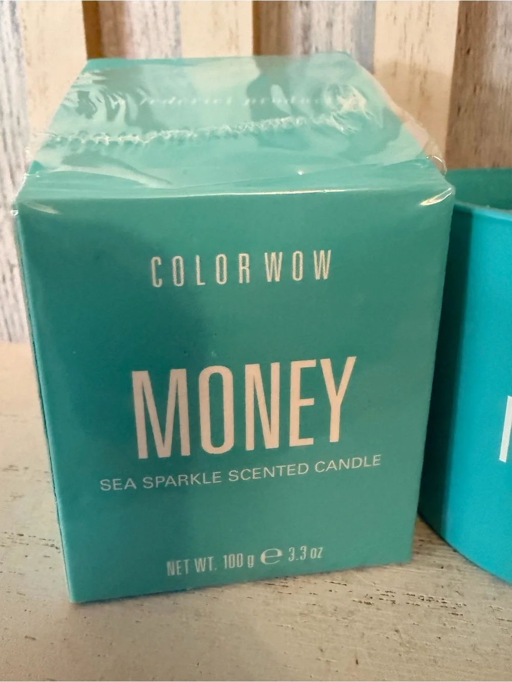 Color WOW Money Sea Sparkle Scented Candle 3.3oz Limited Edition New ColorWow